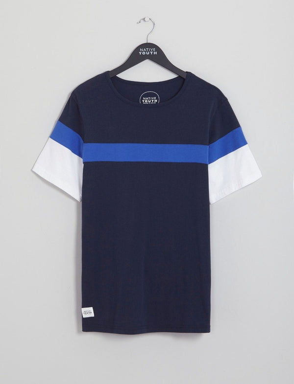 native youth Navy Chesil Cut & Sew Tee