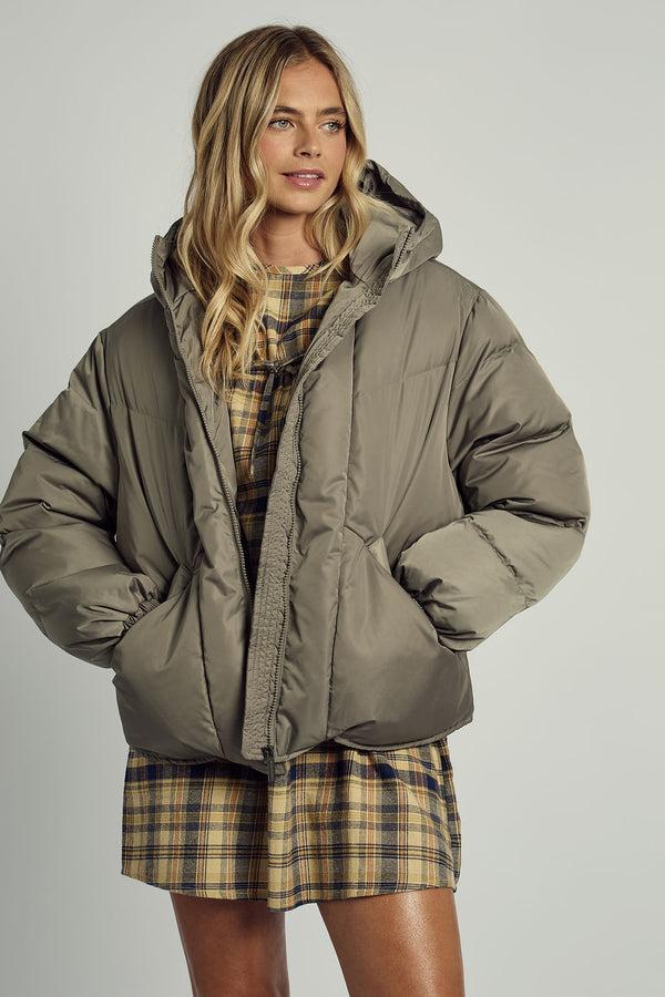 Native Youth NILEN KHAKI PUFFER COAT