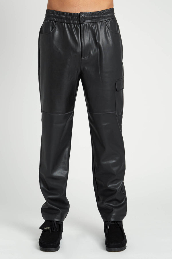 Native Youth NOTH VEGAN LEATHER CARGO TROUSER
