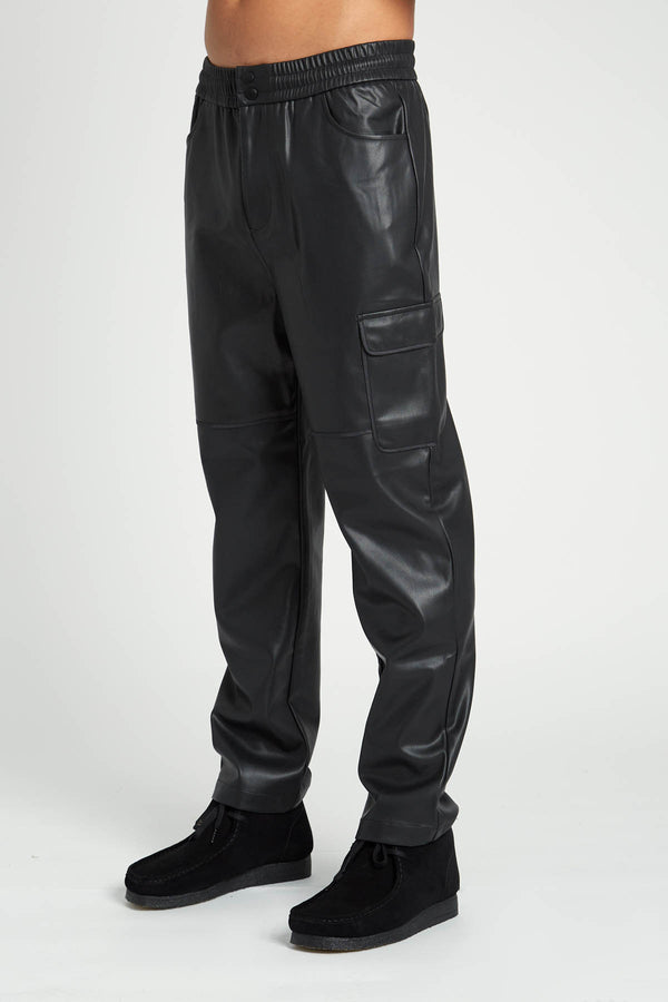 native youth NOTH VEGAN LEATHER CARGO TROUSER