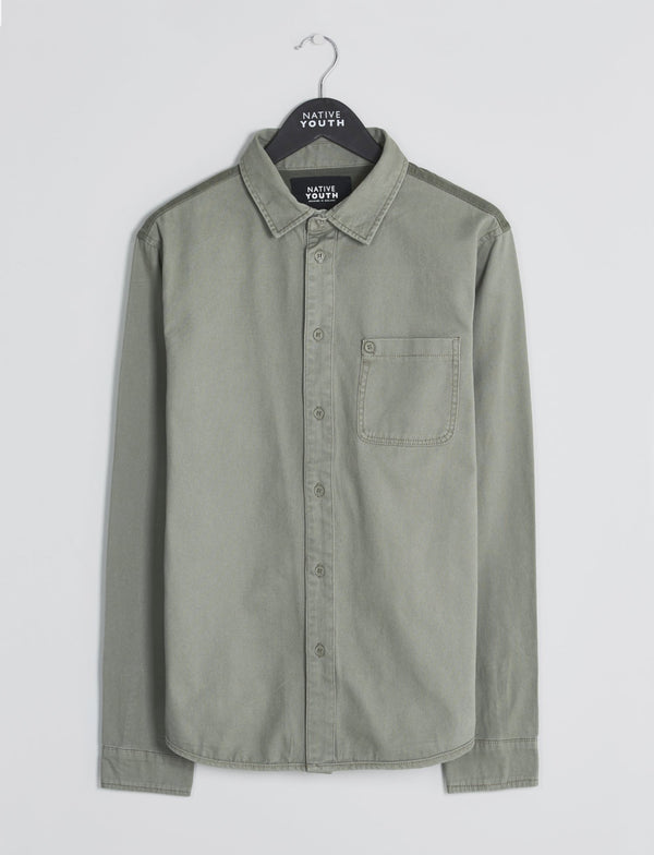 native youth Olive Rockham Military Shirt