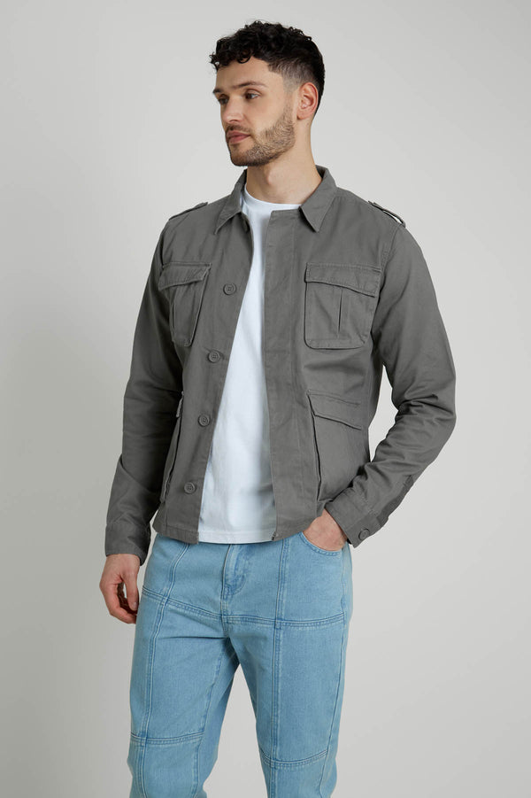 native youth Olive Sharrow 4-Pocket Shirt Jacket