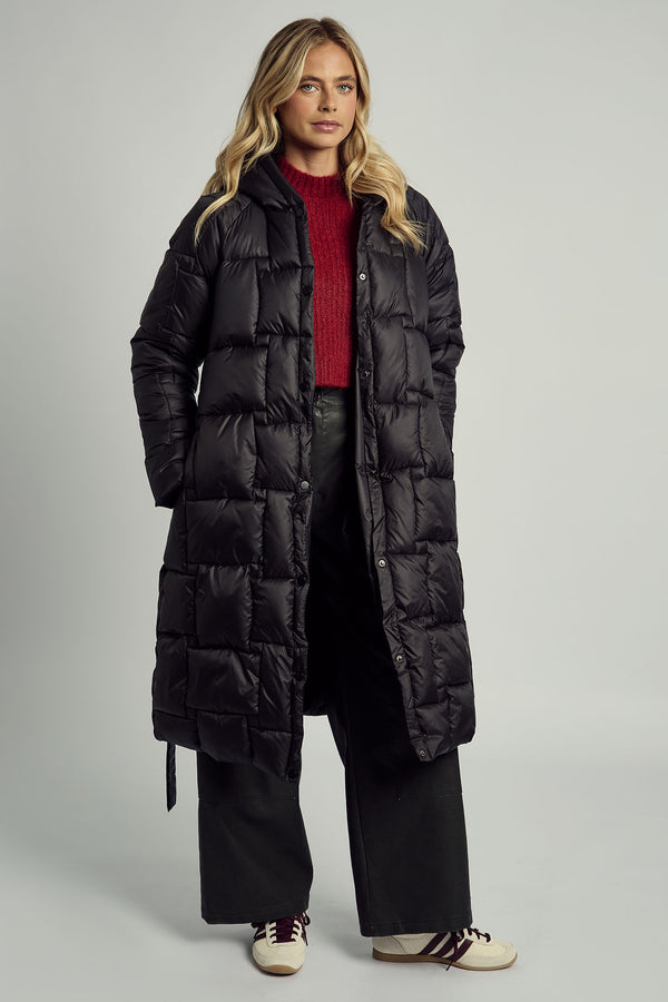 Native Youth OPHELIA HOODED LONGLINE PUFFER COAT