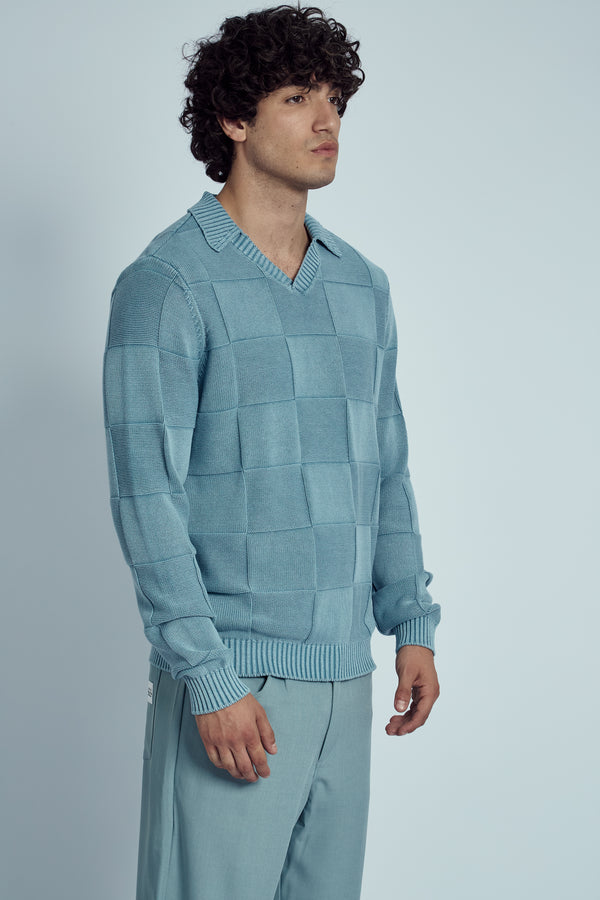 Native Youth PATTON WEAVE KNIT POLO JUMPER