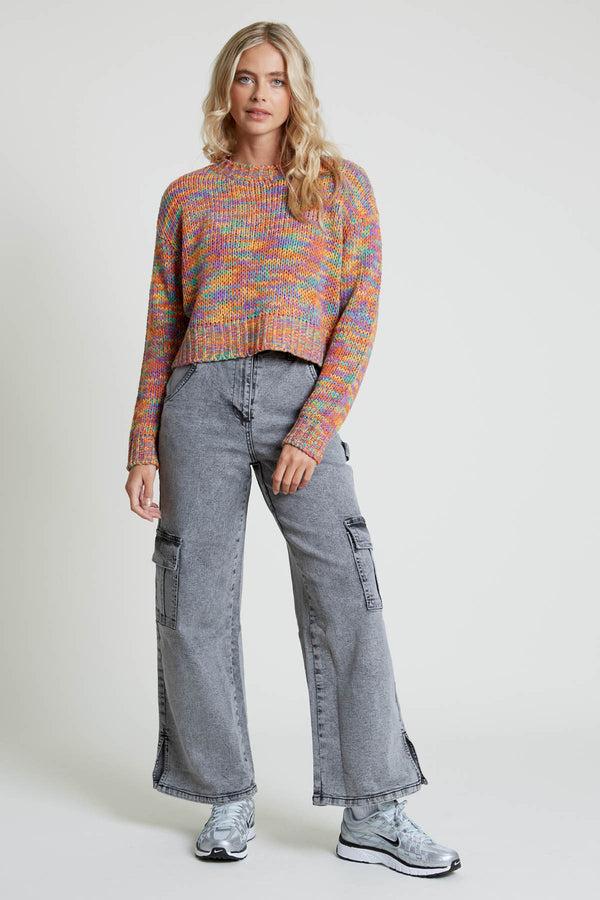 Native Youth PLATA KNITTED CROPPED JUMPER