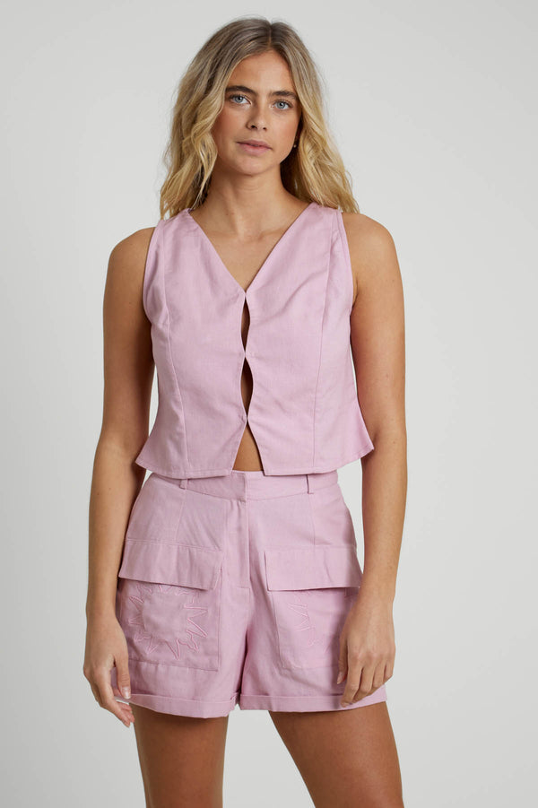 Native Youth PRITA LINEN WAISTCOAT