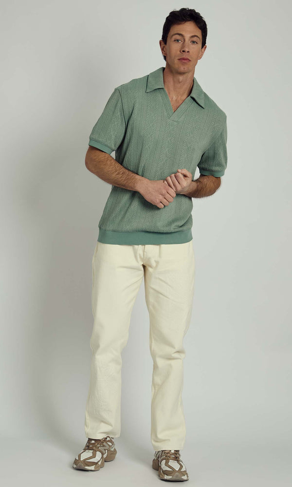 Native Youth SANCHO KNITTED NOTCH NECK POLO