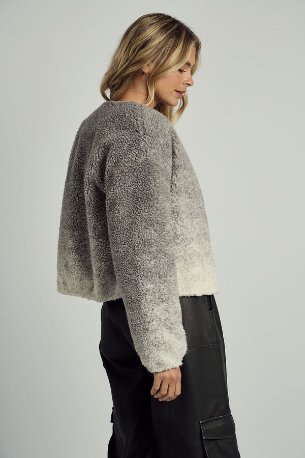 Native Youth SEARS OMBRE BORG CROPPED JACKET