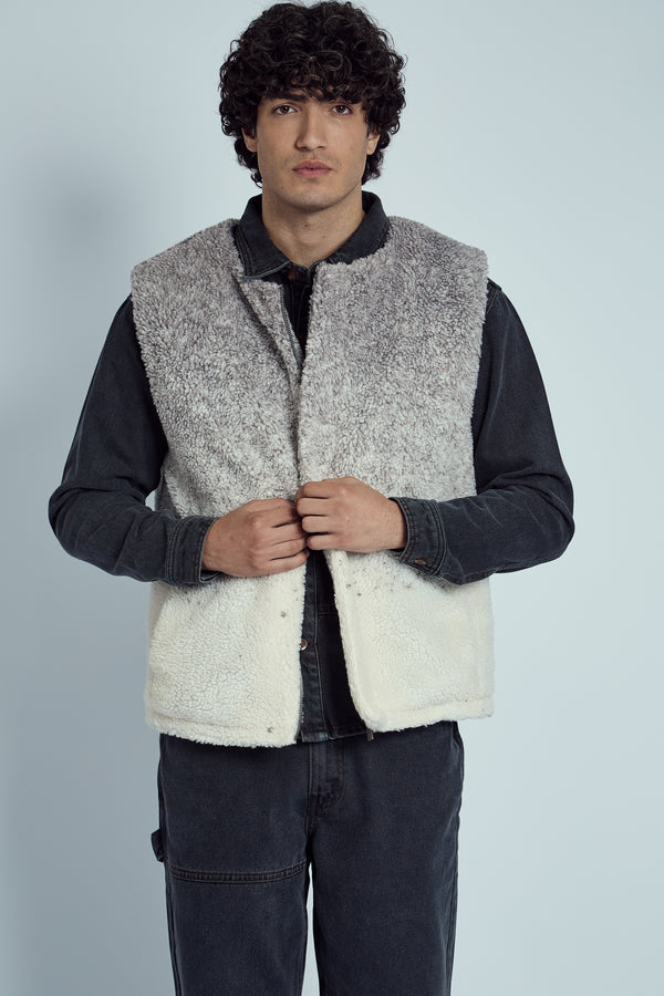 Native Youth SEARS OMBRE BORG WAISTCOAT
