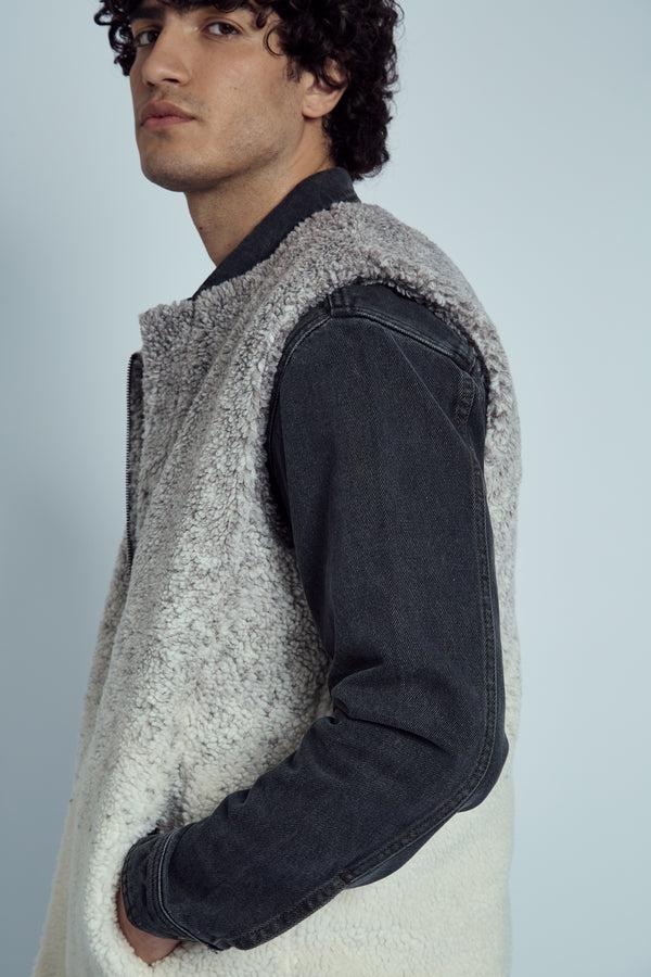 Native Youth SEARS OMBRE BORG WAISTCOAT