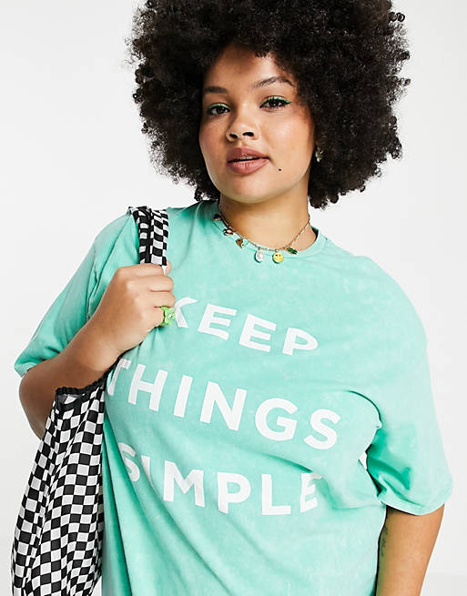 native youth SIMPLE T-SHIRT DRESS - CURVE