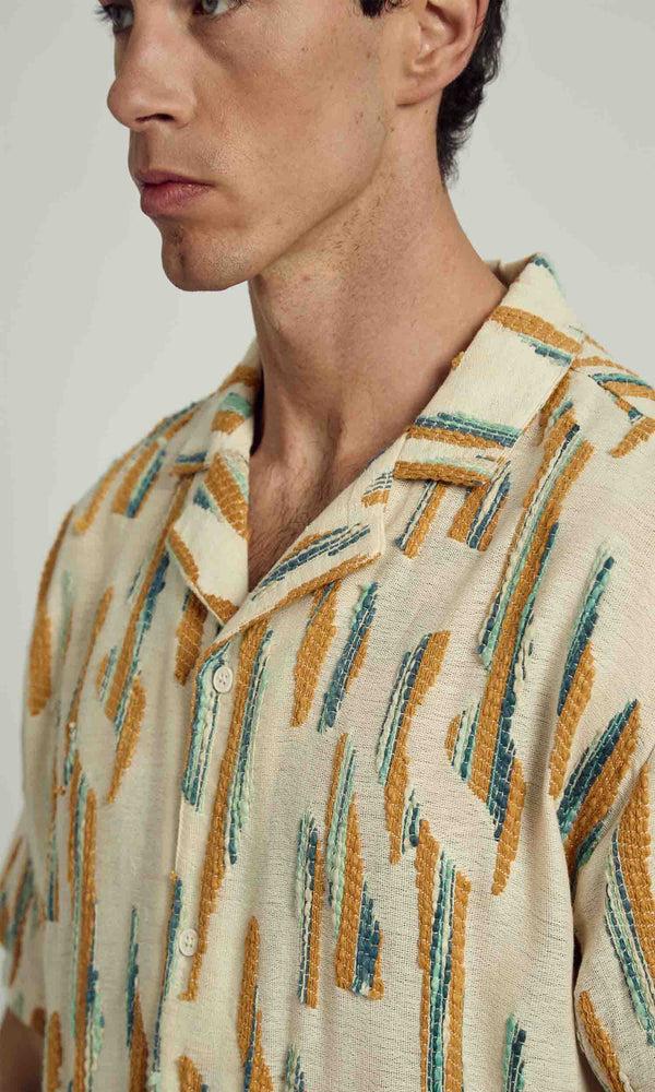 Native Youth STORM TEXTURED COTTON BOXY SHIRT