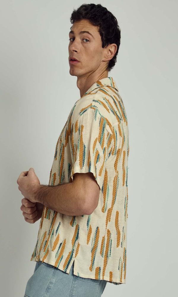 Native Youth STORM TEXTURED COTTON BOXY SHIRT