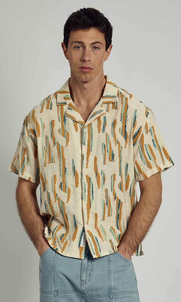 native youth STORM TEXTURED COTTON BOXY SHIRT