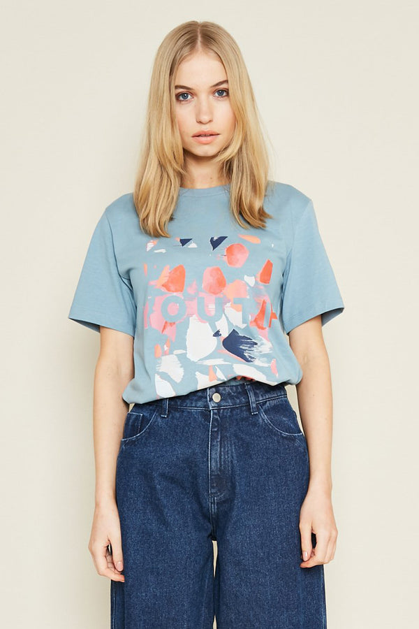 native youth TERRAZZO TEE - BLUE