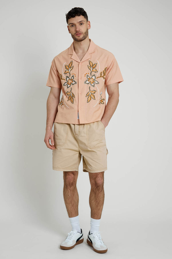 Native Youth TINEZ LINEN MIX SHIRT WITH EMBROIDERY