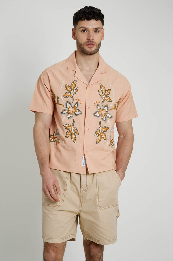 Native Youth TINEZ LINEN MIX SHIRT WITH EMBROIDERY