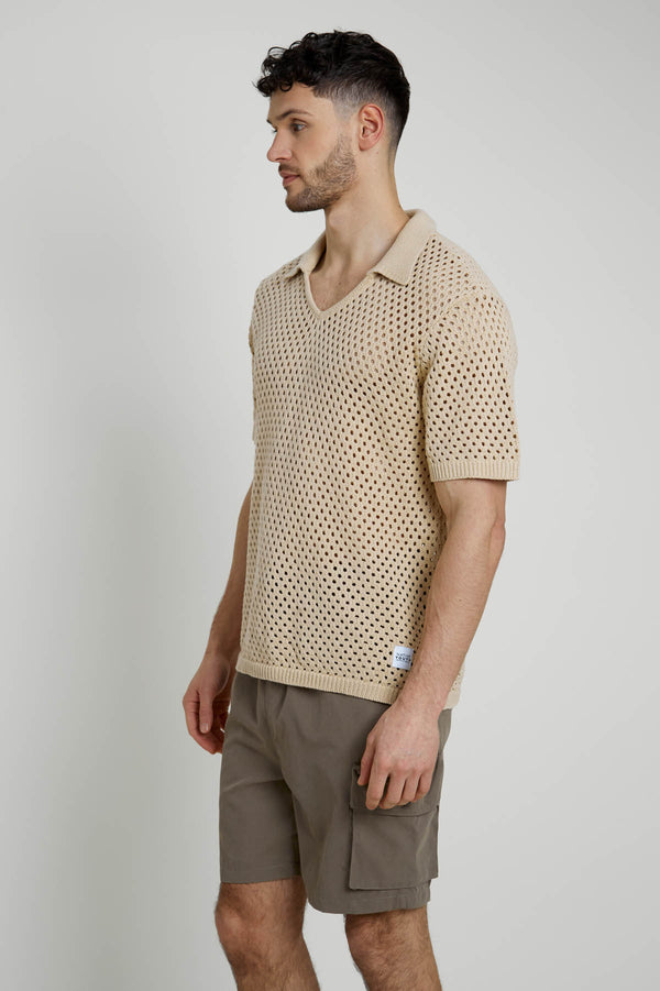 Native Youth TOMITA KNITTED POLO TOP