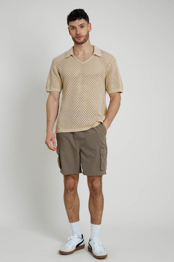 native youth TOMITA KNITTED POLO TOP