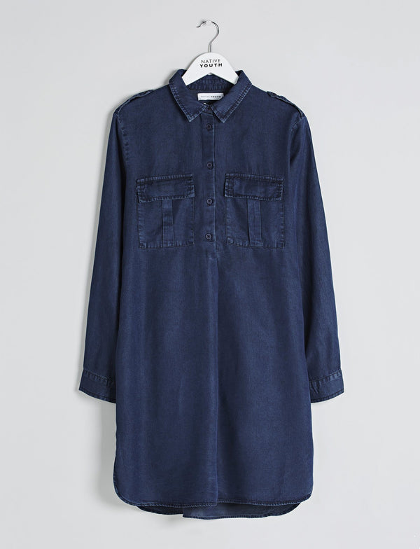 native youth Utility Shirt Dress