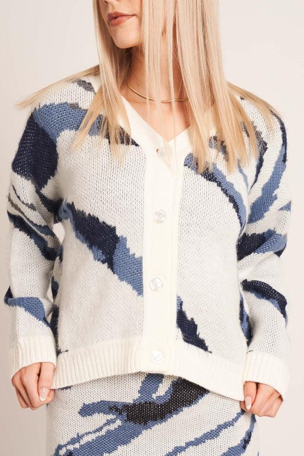 Native Youth WAVELET KNIT CARDIGAN