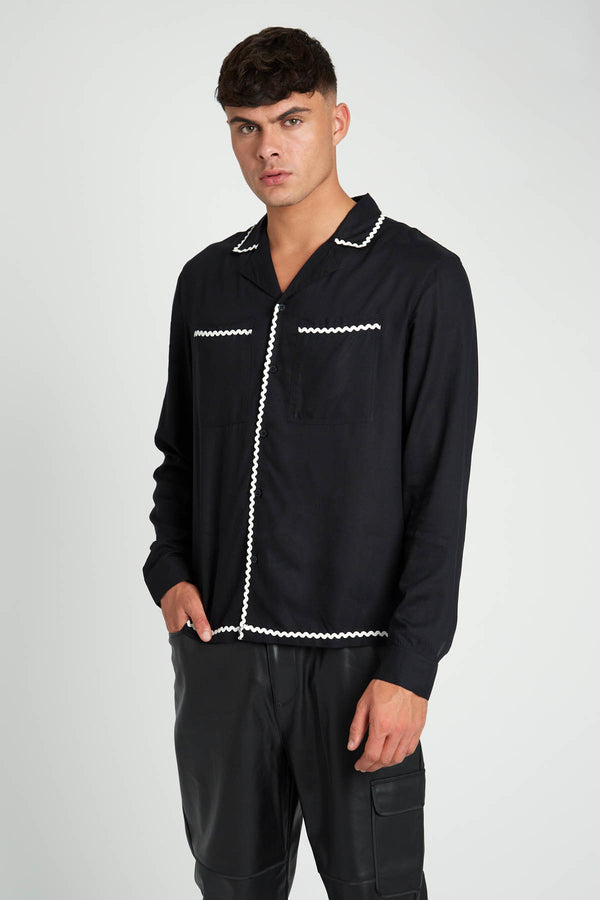 Native Youth ODELL RICRAC TAPE TRIM ECOVERO VISCOSE SHIRT