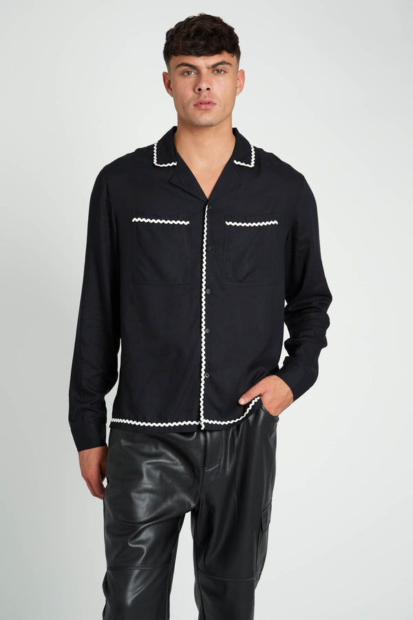 Native Youth ODELL RICRAC TAPE TRIM ECOVERO VISCOSE SHIRT