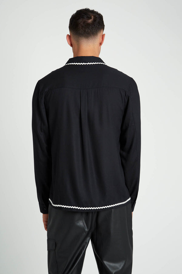 Native Youth ODELL RICRAC TAPE TRIM ECOVERO VISCOSE SHIRT