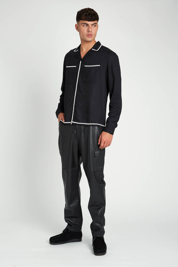 native youth ODELL RICRAC TAPE TRIM ECOVERO VISCOSE SHIRT