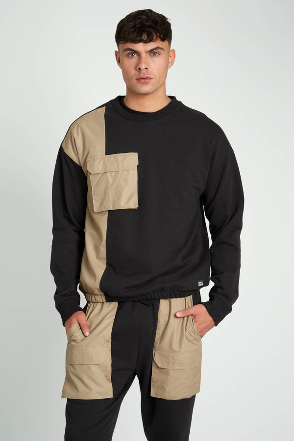 native youth PLATT RELAXED FIT SWEATSHIRT WITH NYLON POCKET