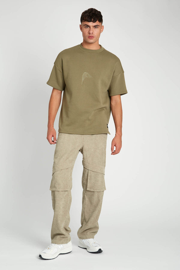 Native Youth RAUL ACID WASH SHORT SLEEVE SWEATSHIRT