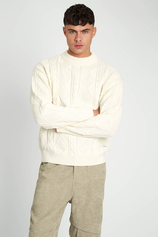 Native Youth SHIPKA OVERSIZED FIT CABLE KNITTED JUMPER