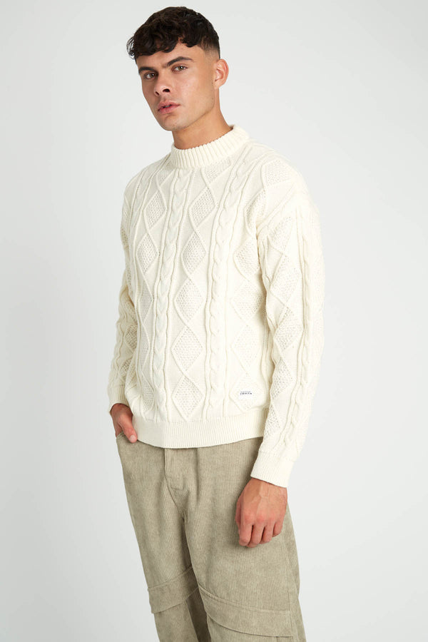 Native Youth SHIPKA OVERSIZED FIT CABLE KNITTED JUMPER