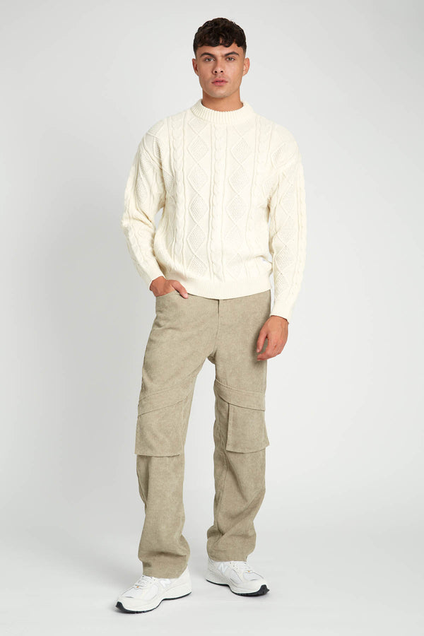 native youth SHIPKA OVERSIZED FIT CABLE KNITTED JUMPER