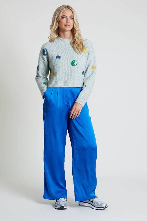 Native Youth YINA KNITTED JUMPER WITH YIN AND YANG CHUNKY STITCHING