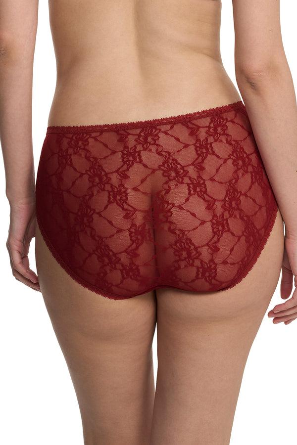 Natori Bliss Allure One-Size Lace French Cut Brief Dk Red
