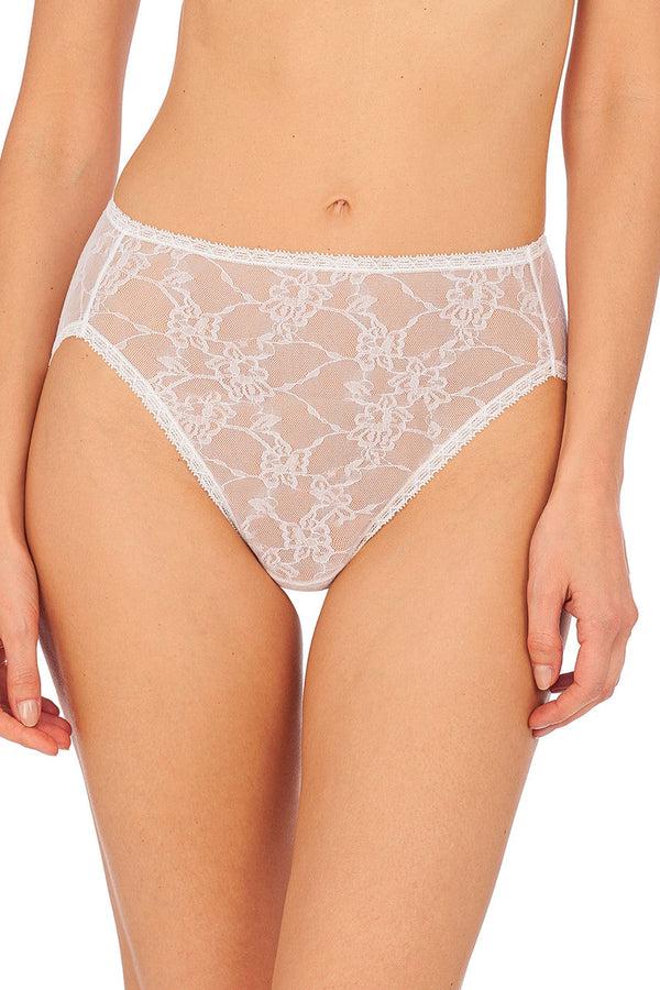 natori Bliss Allure One-Size Lace French Cut Brief White