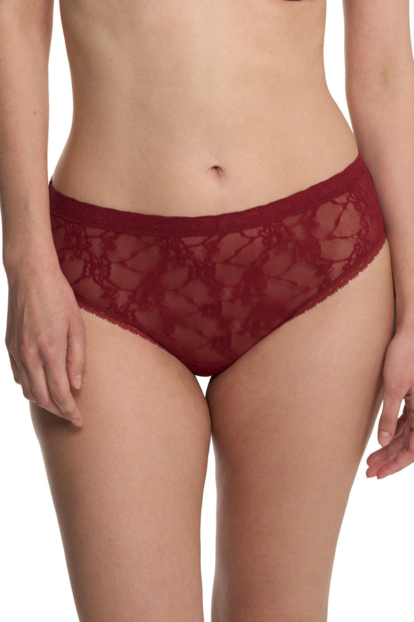 Natori Bliss Allure One-Size Lace Girl Brief Dk Red