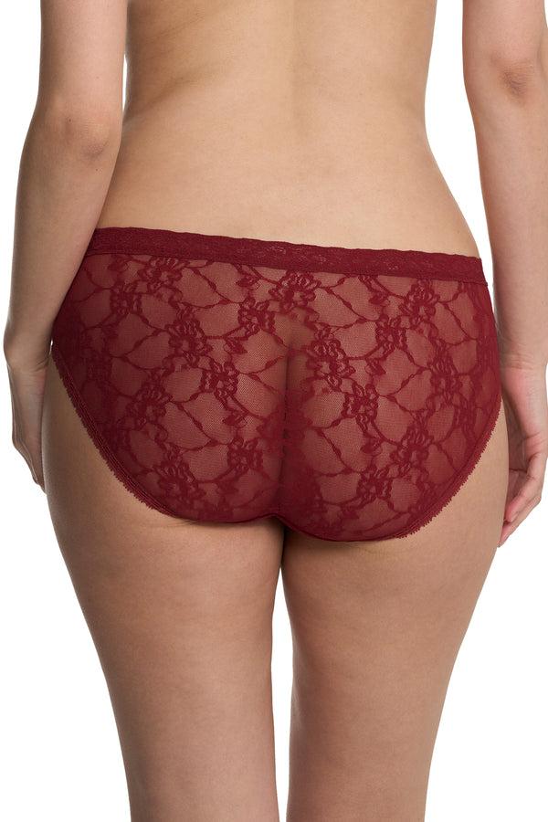 Natori Bliss Allure One-Size Lace Girl Brief Dk Red