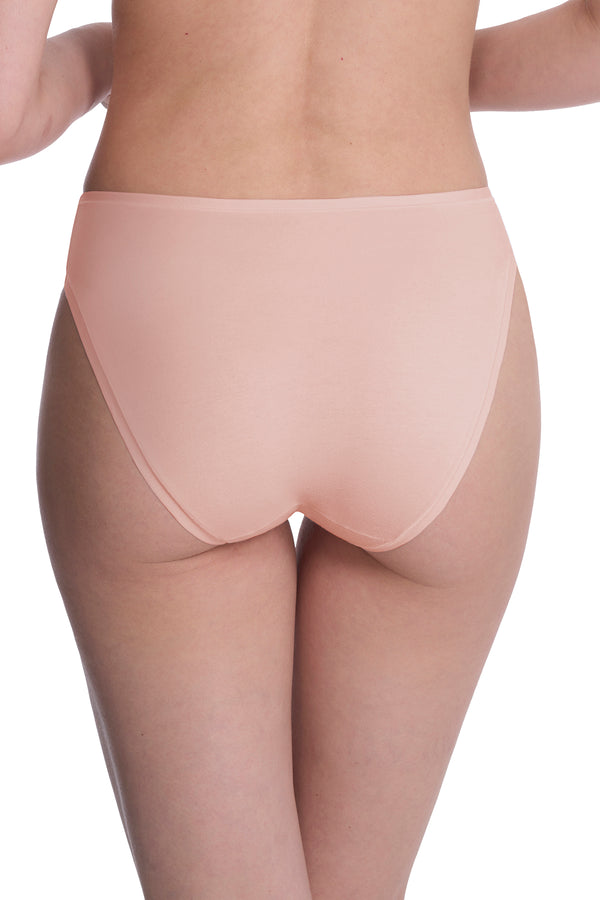 Natori Bliss Bare Cotton High Cut Brief 3-Pack Potpourri/Glacier Blue/Café