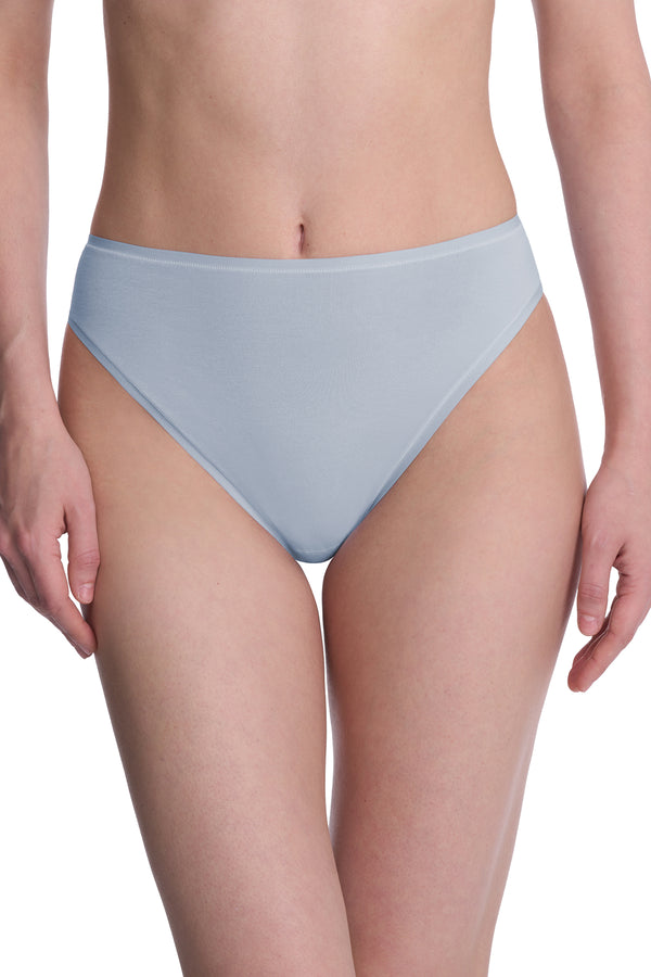 Natori Bliss Bare Cotton High Cut Brief Glacier Blue