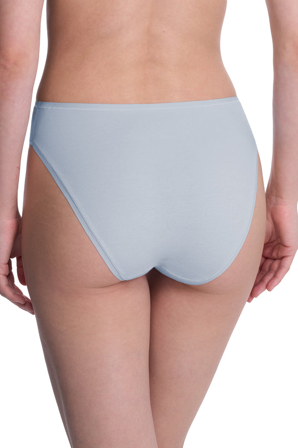 Natori Bliss Bare Cotton High Cut Brief Glacier Blue