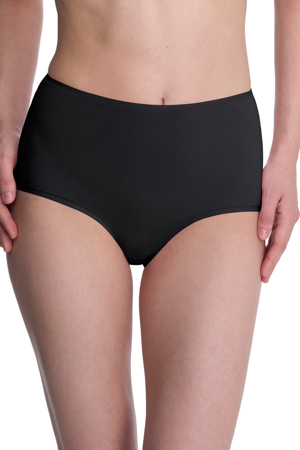 Natori Bliss Bare Cotton High Waist Brief 3-Pack Black/Black/Café