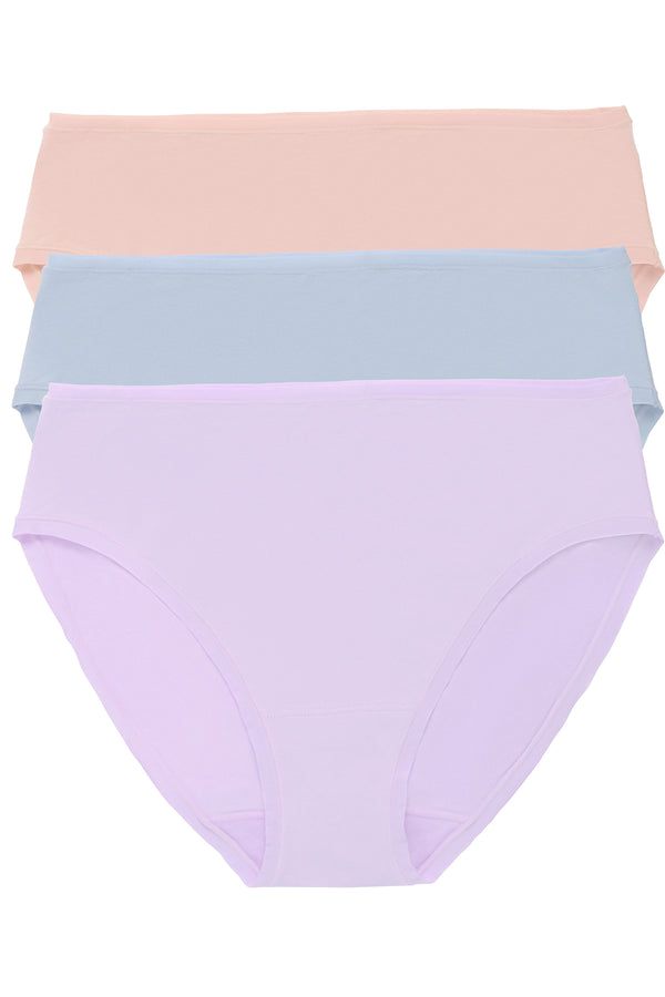 natori Bliss Bare Cotton Hipster 3-Pack Lilac Dream/Glacier Blue/Potpourri