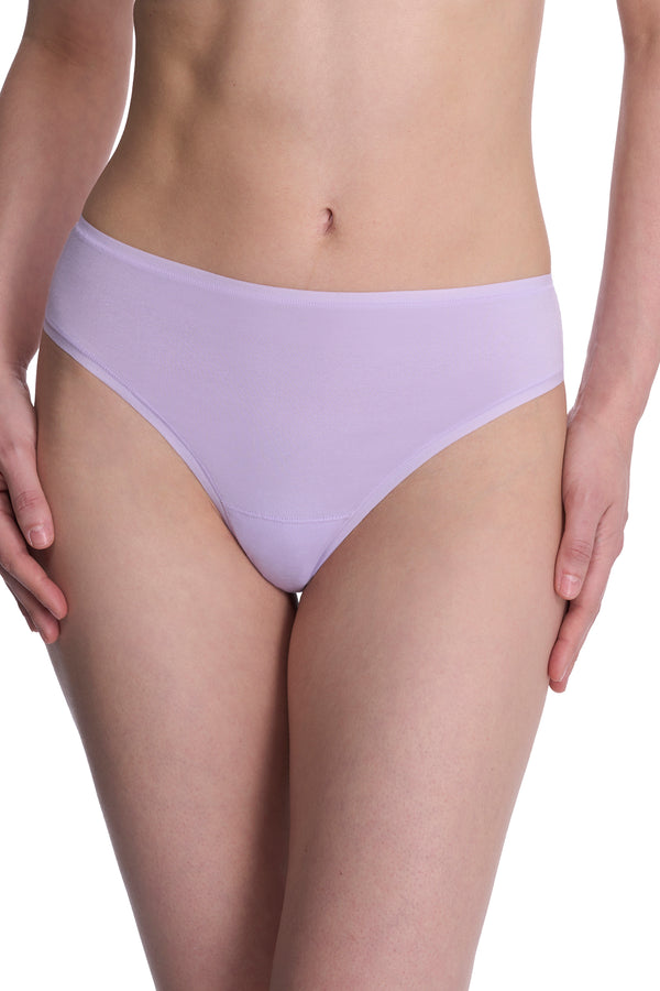 Natori Bliss Bare Cotton Thong 3-Pack Lilac Dream/Glacier Blue/Potpourri