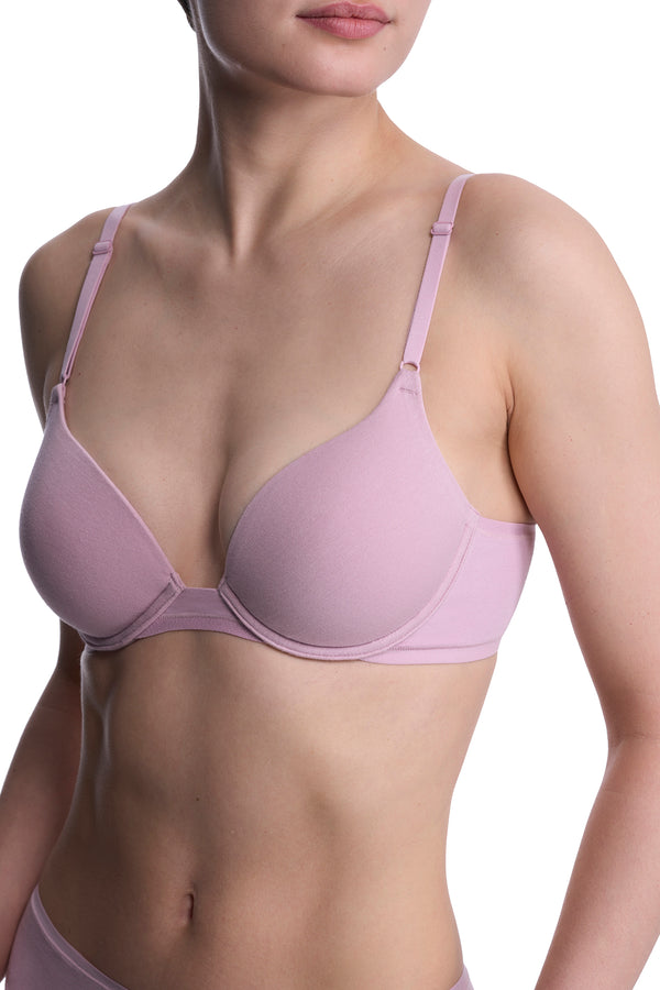Natori Bliss Cotton Convertible T-Shirt Bra Rose Mist