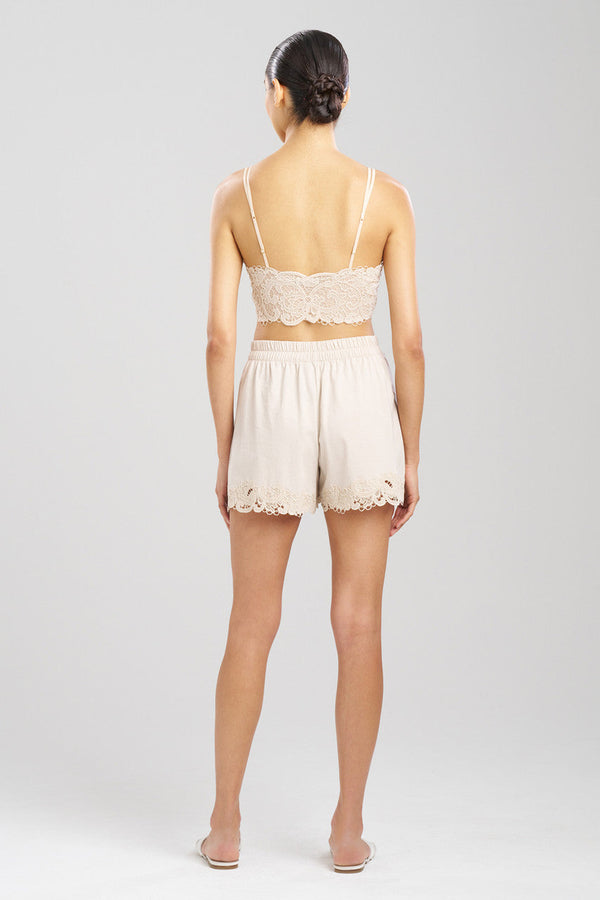 Natori Bliss Harmony Lace Applique Shorts Sand Taupe