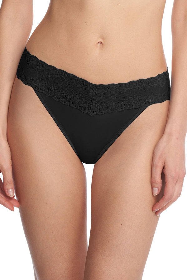 Natori Bliss Perfection One Size Classic Thong 3-Pack Black