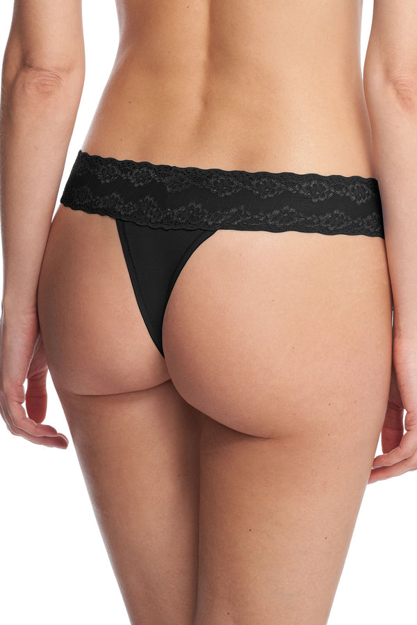 Natori Bliss Perfection One Size Classic Thong 3-Pack Black