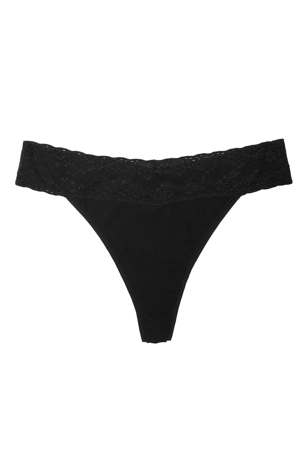 natori Bliss Perfection One Size Classic Thong Black